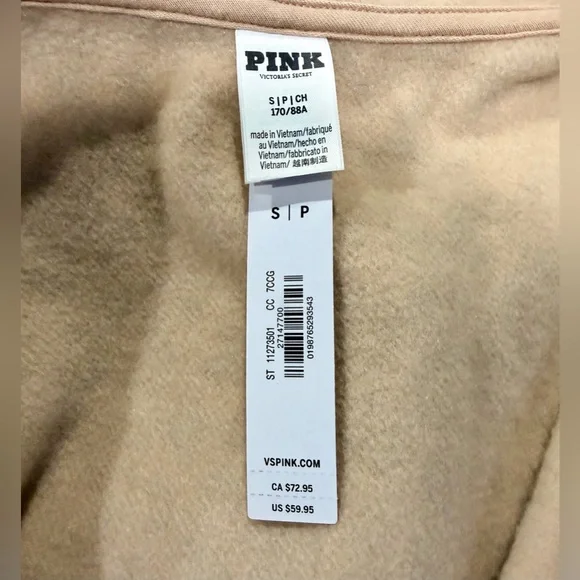 NWT Victoria’s Secret PINK Half Zip Campus Hoodie - Picture 6 of 13